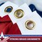 American USA Pleated Fan Flag, 3x6 Feet American USA Bunting Decoration Flags Embroidered Patriotic Stars & Sewn Stripes Canvas Header Brass Grommets